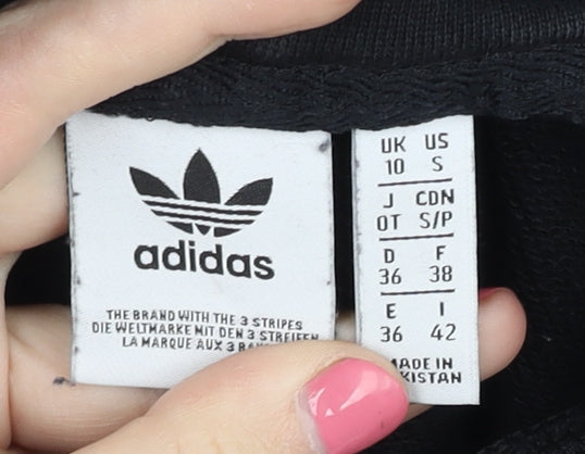 Adidas Women's Black Hoodie, Medium, Brand Logo