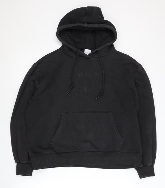 Additional front view of Adidas Women's Black Pullover Hoodie, size 10