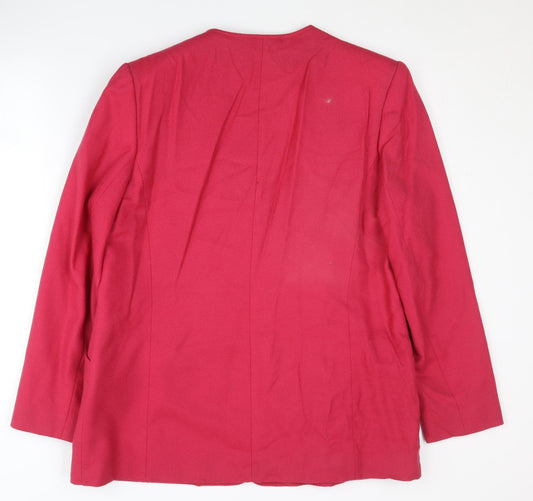 Eastex Red Wool Blazer Size 16 Women's Workwear