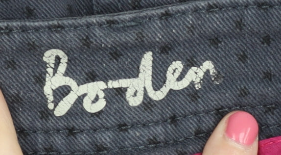 Boden Women's Grey Polka Dot Denim Skirt Size 12