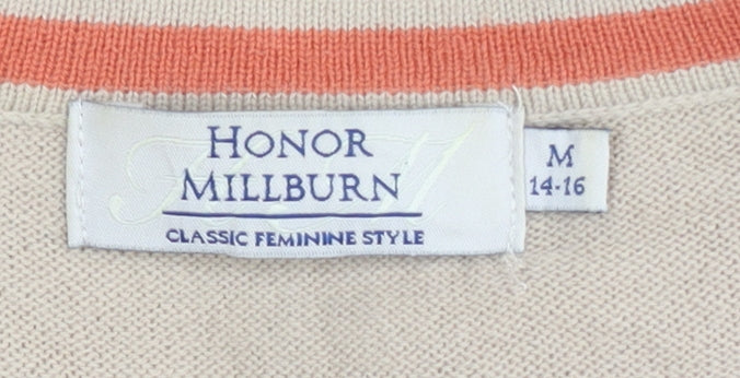 Womens UK Size M Honor Millburn Beige Cardigan Jumper