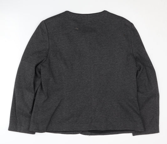 Eastex Women's Grey Chevron Blazer Size 18