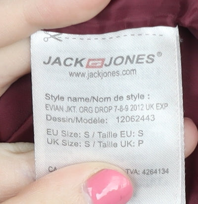 Mens UK Size S JACK & JONES Red Anorak Coat