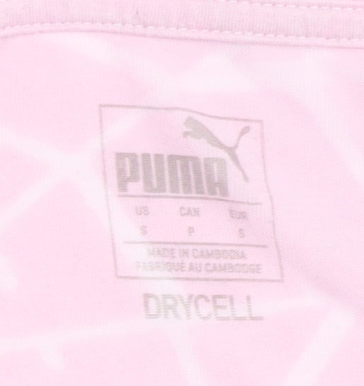 Womens UK Size S PUMA Pink Basic T-Shirt