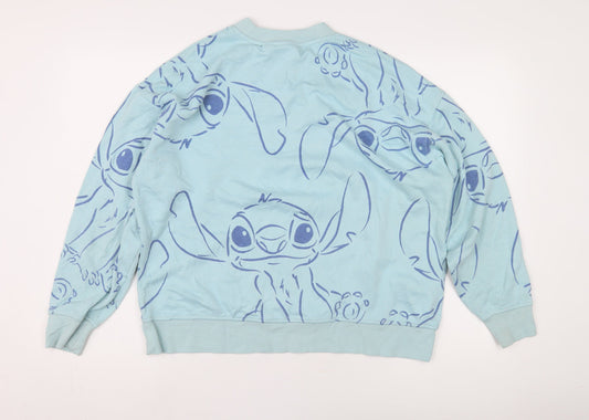 Womens UK Size M Disney Blue Pullover Sweatshirt