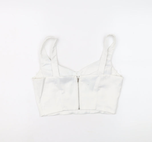I Saw It First White Cropped Top UK 12, Women