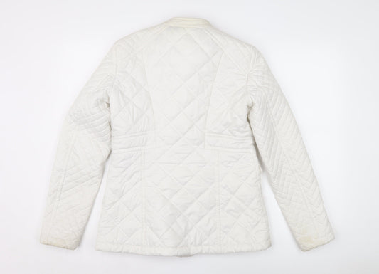 Womens UK Size S Marc New York White Quilted Coat