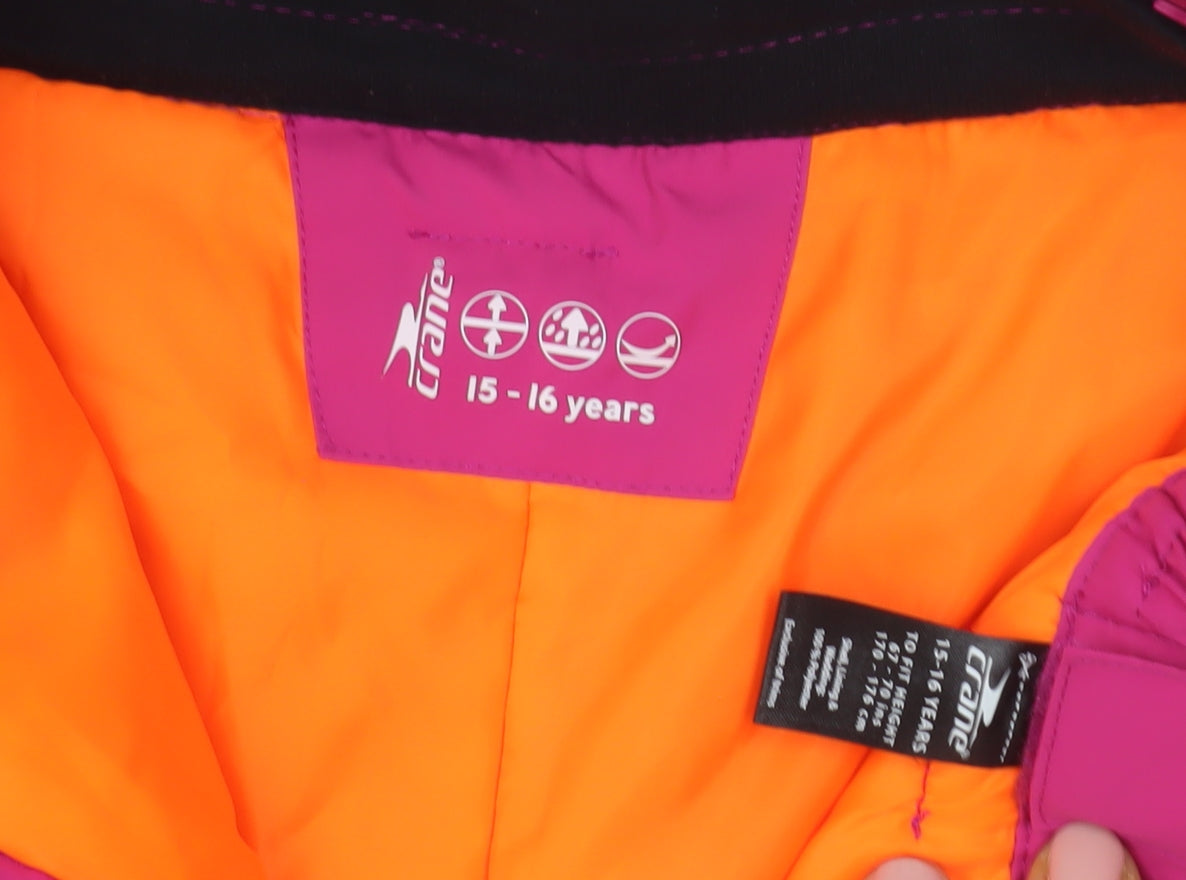 Crane Teens Pink Insulated Ski Trousers 16