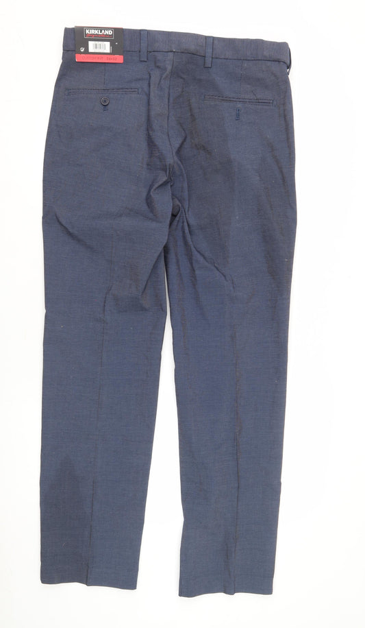 Kirkland Signature Men's Blue Dress Pants, Size 34