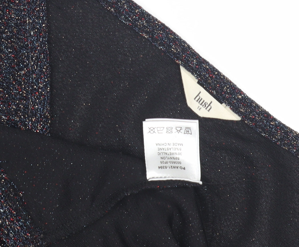 Hush Women's Multicoloured V-Neck Top Size 14