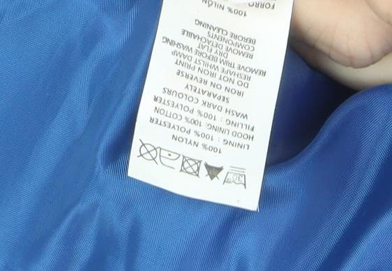 Denim Co. Women's Blue Hooded Padded Waistcoat Size 14