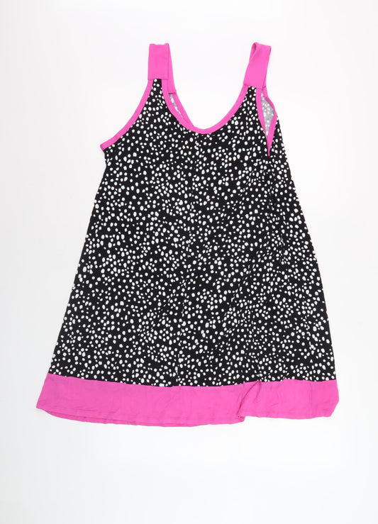 DKNY Women's Black L Sleeveless V-Neck Dress