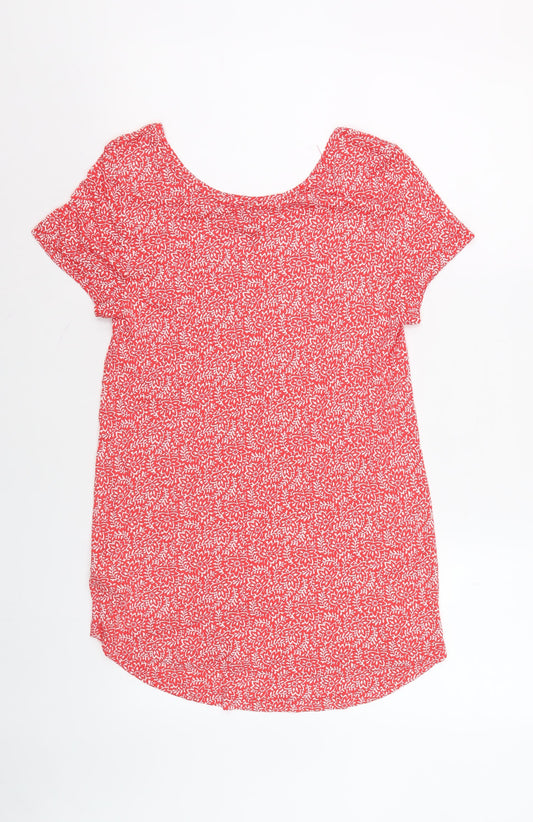 Gap Women's Red Floral T-Shirt, Size S, Short Sleeve