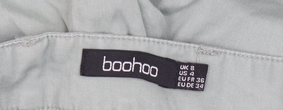 Womens UK Size 8 Boohoo Relaxed Fit Cargo Grey Trousers