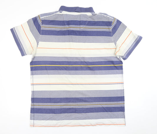 Mainstays Men's Multicoloured Striped Polo Shirt XL