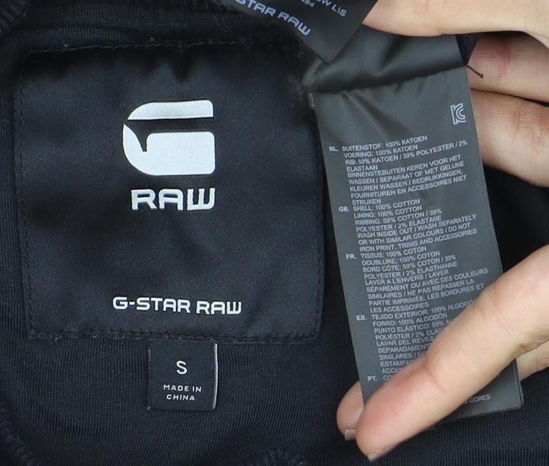 Unisex Adults UK Size S G-Star Raw Black Pullover Sweatshirt
