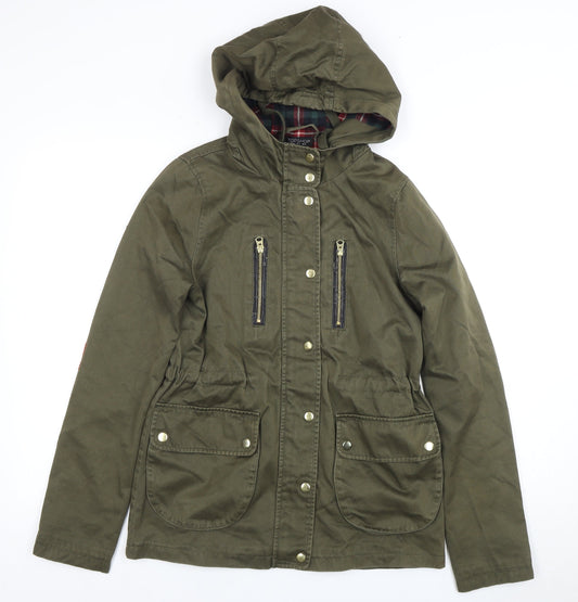 Womens UK Size 8 Topshop Green Parka Coat
