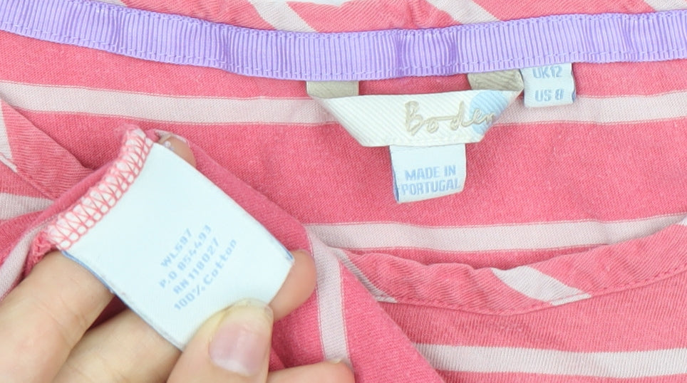 Boden Women's Pink Striped Tunic, Size 12