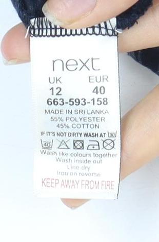 Next Women's Blue Floral V-Neck Dress Size 12