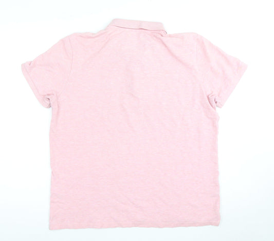 Lyle & Scott Men's Pink Polo Shirt Size L