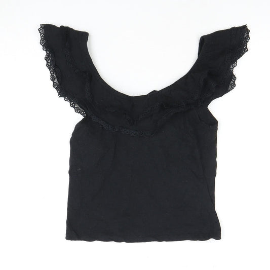 Womens UK Size S Brave Soul Black Camisole Tank