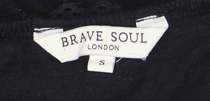 Womens UK Size S Brave Soul Black Camisole Tank