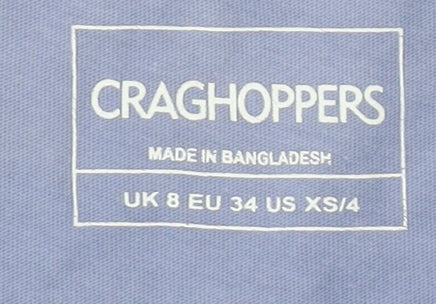 Womens UK Size 8 Craghoppers Purple Basic T-Shirt