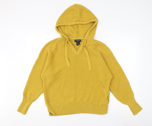 Womens UK Size L Cynthia Rowley Yellow Hooded Jumper