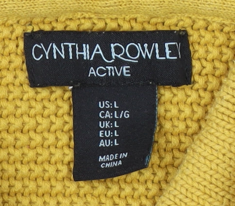 Cynthia Rowley Women's Yellow Hooded Jumper L