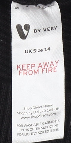 Womens UK Size 14 V by Very Black Pullover Jumper