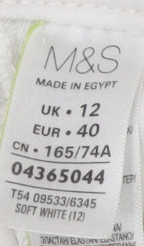 Womens UK Size 12 Marks and Spencer Ankle Ivory Jeans