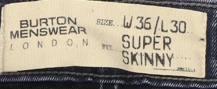 Burton Menswear Super Skinny Blue Jeans 36