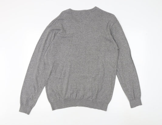 Pierre Cardin Grey V-Neck Pullover Mens Jumper XL