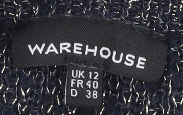Womens UK Size 12 Warehouse Black Pullover Jumper