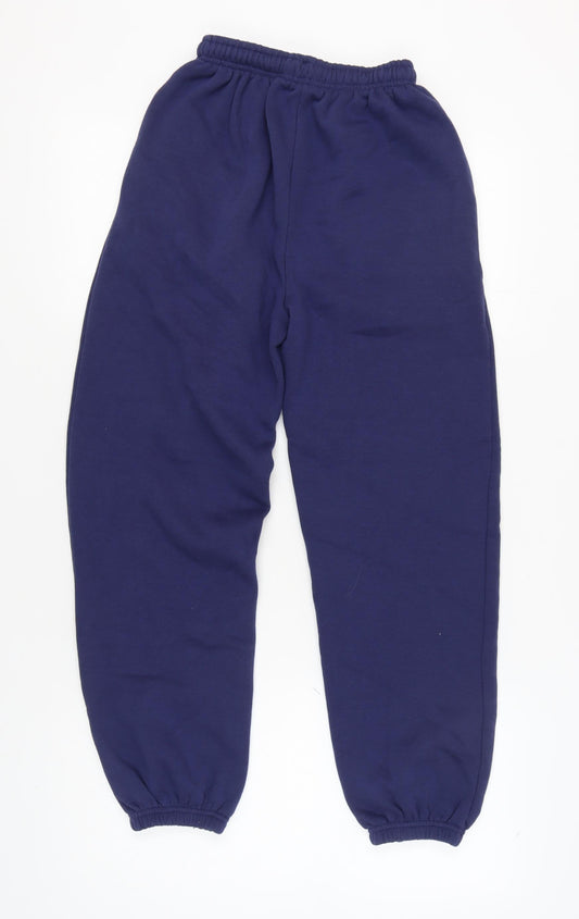 Womens UK Size XS PRETTYLITTLETHING Relaxed Fit Sweatpants Blue Trousers