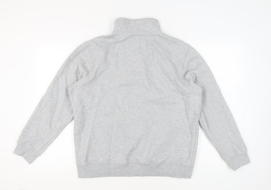 Mens UK Size XL Crew Clothing Company Grey 1/4 Zip Sweatshirt