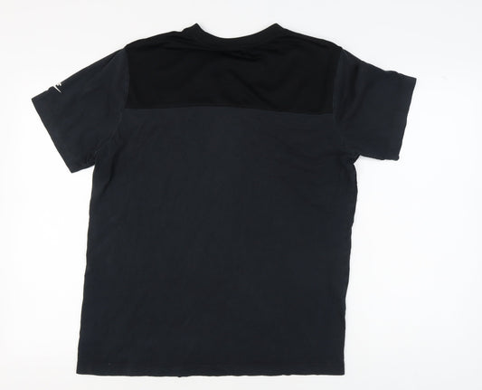Nike Men's Black Graphic Print T-Shirt - Large