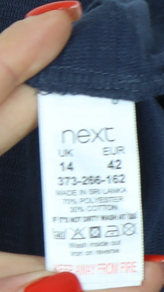 Womens UK Size 14 NEXT Blue Basic T-Shirt
