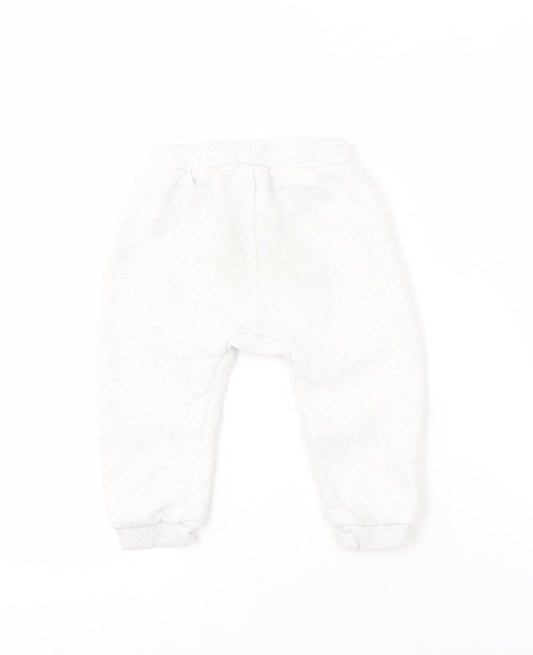 Disney Unisex 12-18 Months White Elastic Waist Trousers