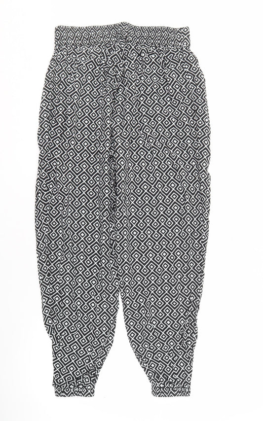 Womens UK Size 8 Marks and Spencer Relaxed Fit Harem Black Trousers