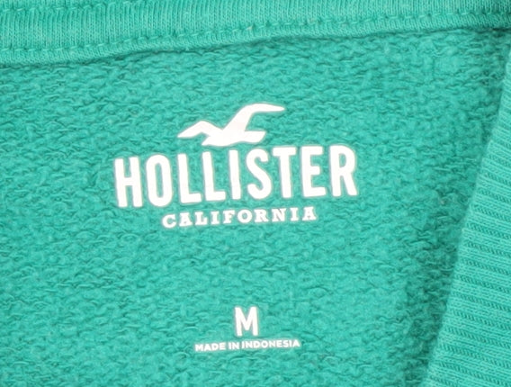 Mens UK Size M Hollister Green Pullover Sweatshirt