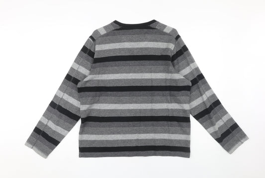 Jasper Conran Men's Grey V-Neck Pullover M