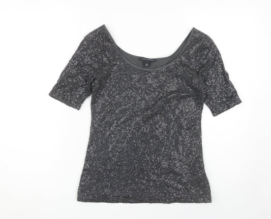 Womens UK Size XS Banana Republic Grey Basic T-Shirt