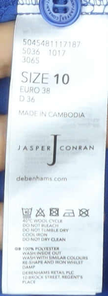 Jasper Conran Women's Blue 3/4 Sleeve Blouse, Size 10