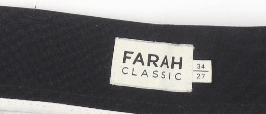 Farah Men's Classic Black Dress Pants, Size 34