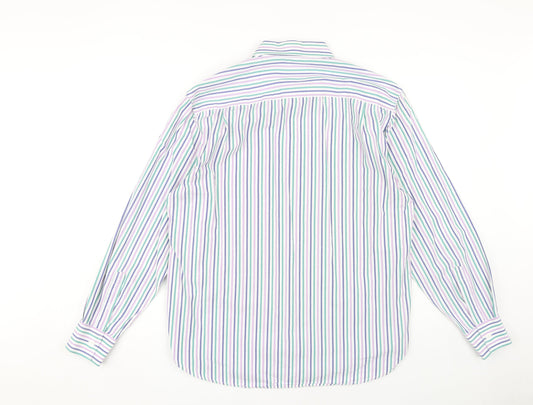 Austin Reed Men's Multicoloured Striped Dress Shirt L