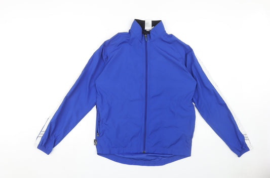 Additional front view of Adidas Men's Blue XS Windbreaker Jacket, Lightweight, Reflective