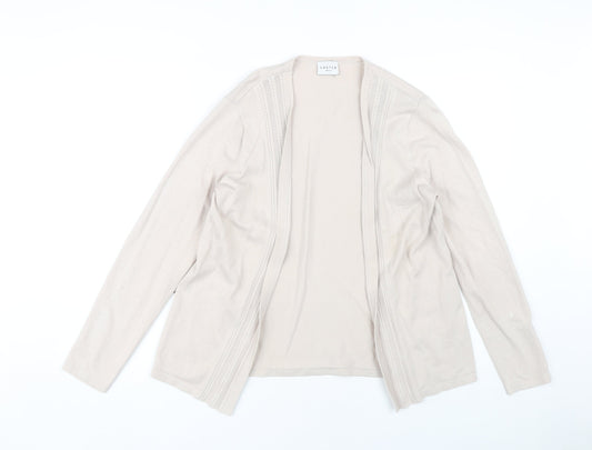 Womens UK Size 10 Eastex Beige Cardigan Jumper
