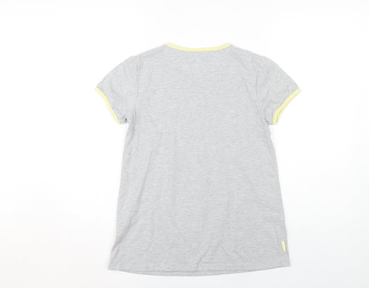 Womens UK Size L le coq sportif Grey Basic T-Shirt