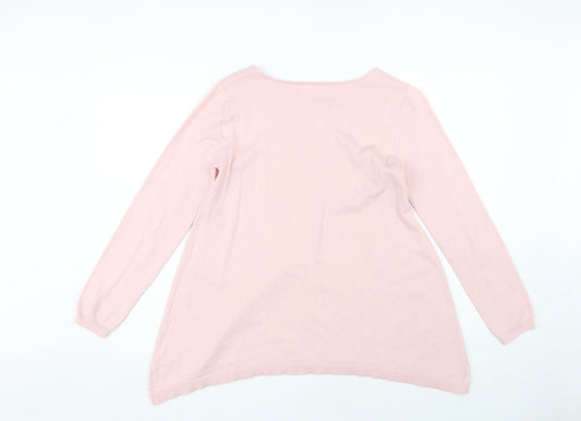 Womens UK Size XS Woolovers Pink Pullover Jumper
